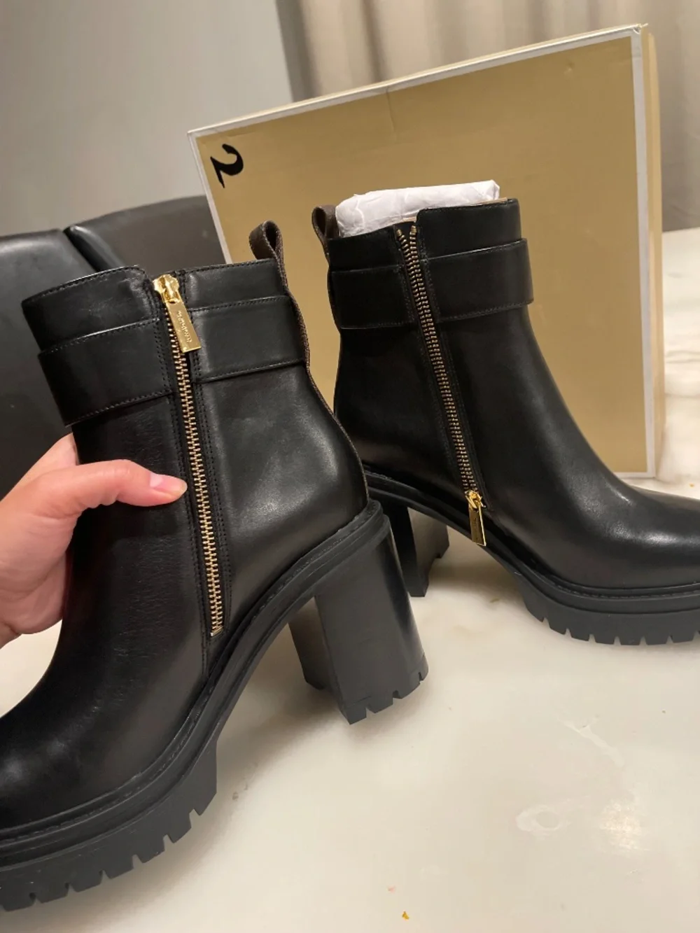 MICHAEL Michael Kors Parker Lug Booties  New in box  Size 10 - Picture 4 of 6